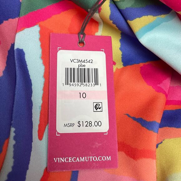 Vince Camuto Sleeveless Fit And Flare Dress Colorful Size 10 - Picture 8 of 8